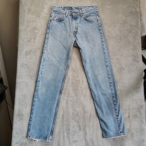 Levi's 505 Men's 30x32 Light Blue Wash Regular Fit Straight Leg Jeans Denim VTG